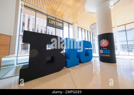 Minneapolis, Minnesota, Stati Uniti. 7 marzo 2024. Una mostra al torneo di pallacanestro femminile TIAA Big10 2024 al Target Center il 7 marzo 2024. (Immagine di credito: © Steven Garcia/ZUMA Press Wire) SOLO PER USO EDITORIALE! Non per USO commerciale! Foto Stock