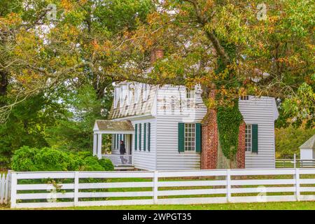 Moore House presso lo storico campo di battaglia di Yorktown nel Colonial National Historical Park in Virginia. Foto Stock