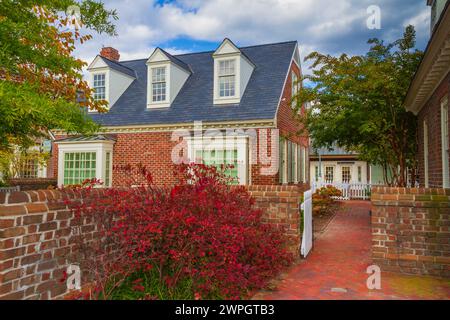 Centro storico di Yorktown nel Colonial National Historical Park in Virginia. Foto Stock