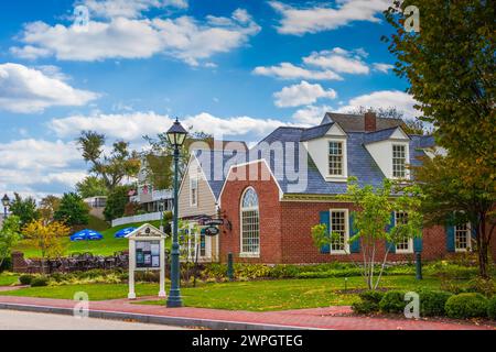 Centro storico di Yorktown nel Colonial National Historical Park in Virginia. Foto Stock