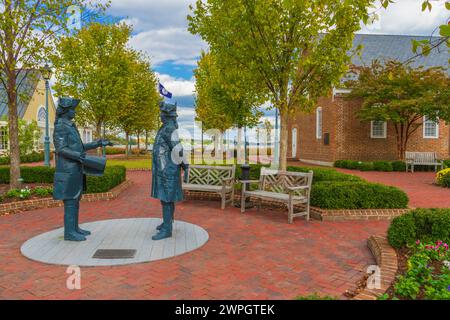 Centro storico di Yorktown nel Colonial National Historical Park in Virginia. Foto Stock