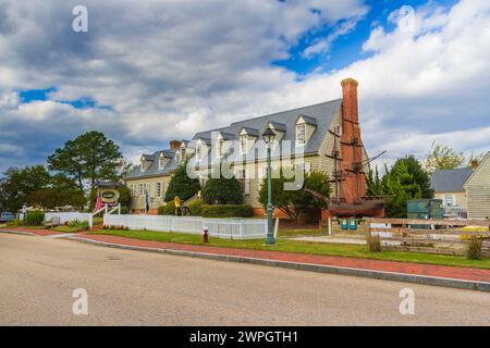 Watermen's Museum nel centro storico di Yorktown nel Colonial National Historical Park in Virginia. Foto Stock