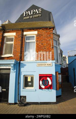 Bridlington, città costiera nell'East Riding o nello Yorkshire, Regno Unito, spiagge, porto, North Sands, South Beach e Promenade Foto Stock