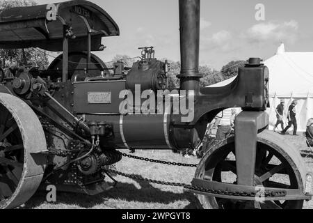 Drayton.Somerset.regno unito.19 agosto 2023.un rullo stradale da 10 tonnellate Aveling e Porter chiamato Trundle del 1902 è in mostra a Yesterdays Farming Foto Stock