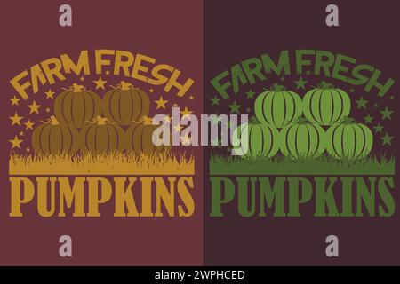 T-shirt autunnale, T-shirt autunnale, vibrazione autunnale, camicia autunnale, T shirt zucca, regalo autunnale, regalo autunnale per tutta la famiglia, camicia per il giorno del Ringraziamento Illustrazione Vettoriale