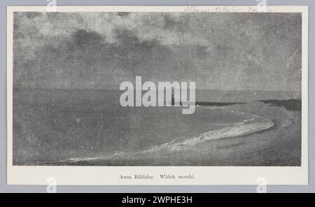 Riproduzione di una vista sul mare dipinta da Anna Bilińska-Bohdanowicz nel 1890, riprodotta nel 1901. Rappresenta la pittura paesaggistica e la cultura della stampa europea del XIX secolo. Foto Stock