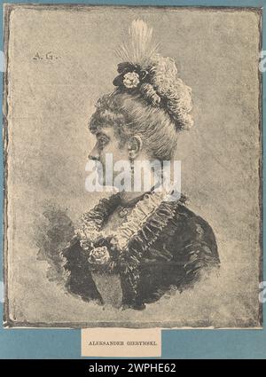 Ritratto di una donna; sconosciuto, Gierymski, Aleksander (1850-1901); 1880-1900 (1880-00-00-1900-00-00-00); Foto Stock