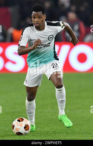 Roma, Lazio. 7 marzo 2024. Ansu Fati di Brighton & Hove Albion durante la partita di UEFA Europa League tra Roma e Brighton & Hove Albion allo stadio Olimpico di Roma, Italia, 7 marzo 2024. Crediti: massimo insabato/Alamy Live News Foto Stock