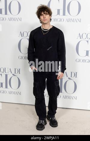 Madrid, Spagna. 7 marzo 2024. Mike Fajardo partecipa al Photocall di Giorgio Armani al Matadero Madrid. Credito: SOPA Images Limited/Alamy Live News Foto Stock