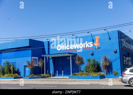 L'azienda Officeworks di forniture per la casa e l'ufficio, di proprietà di Wesfarmers, opera in tutta l'Australia Foto Stock