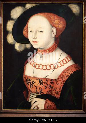 "Ritratto di una signora", 1530, Hans Baldung Grien, Museo Thyssen Bornemisza, Madrid, Spagna, Europa Foto Stock