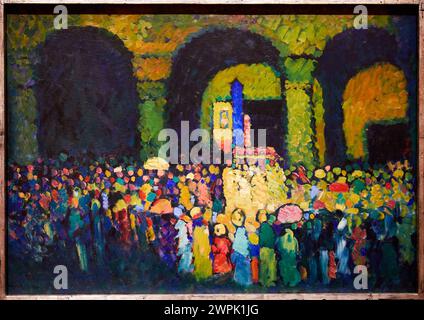 "The Ludwigskirche in Munich", 1908, Wassily Kandinsky (1866-1944), Museo Thyssen Bornemisza, Madrid, Spagna, Europa Foto Stock