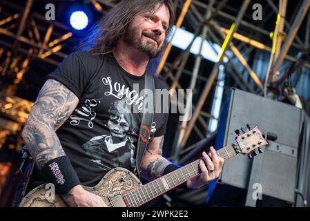 17 luglio 2022: Gary Holt - Exodus suona un concerto al festival Luppolo in Rock in Italia Foto Stock