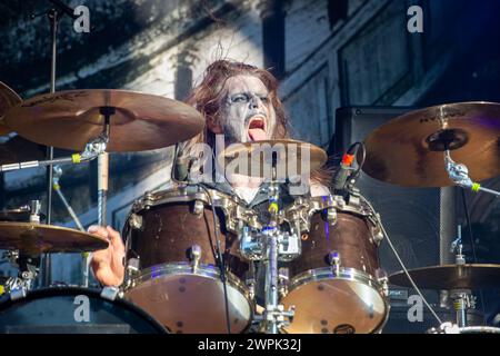 16 luglio 2022: Eugene Ryabchenko - Fleshgod Apocalypse suonano un concerto al festival Luppolo in Rock in Italia Foto Stock