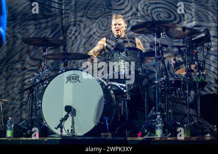 28 ottobre 2023: Mike Miley - Rival Sons suonano un concerto a Milano Foto Stock