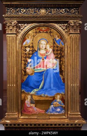 Fra Angelico (fra Giovanni da Fiesole) (Cerca de Vicchio, c. 1395/1400-Roma, 1455), la Vergine dell'umiltà, (c.1433-1435) Foto Stock