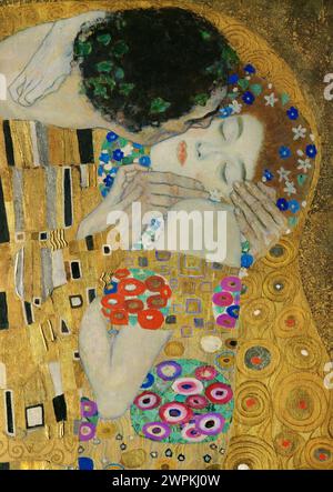 Il bacio (frammento) Gustav Klimt (1862-1918) Foto Stock