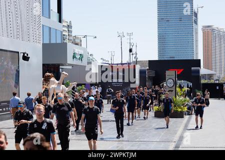 paddock, durante il Gran Premio dell'Arabia Saudita di Formula 1 STC 2024, 2° round del Campionato del mondo di Formula 1 2024 dal 7 al 9 marzo 2024 sul circuito di Jeddah Corniche, a Jeddah, Arabia Saudita Foto Stock