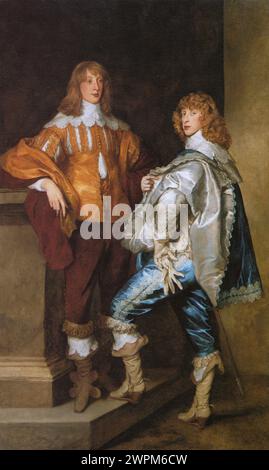 Anthony van Dyck, Lord John Stuart und sein Bruder Lord Bernard Stuart (Sir Anthony van Dyck, Lord John Stuart e suo fratello, Lord Bernard Stuart) Foto Stock