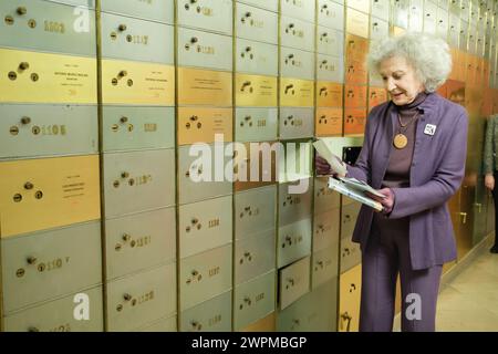 Madrid, Spagna. 8 marzo 2024. Marisa Paredes partecipa al Tribute on International Women's Day presso il Cervantes Institute di Madrid 8 marzo 2024 Spagna (foto di Oscar Gonzalez/Sipa USA) Credit: SIPA USA/Alamy Live News Foto Stock