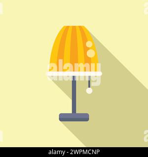 Vettore piatto icona Torcher. Appartamento con lampada. Energia per la casa di mobili Illustrazione Vettoriale