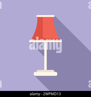 Vettore piatto dell'icona della torcia della stanza. Decorazioni rilassanti. Design della stanza a LED Illustrazione Vettoriale