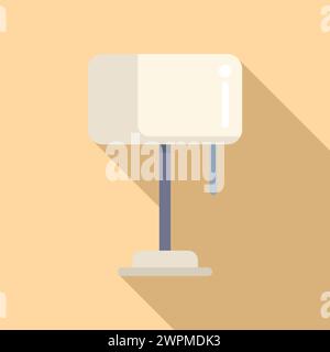 Vettore piatto dell'icona dell'elemento della torcia. Arredi decorativi. Luce LED per la camera Illustrazione Vettoriale