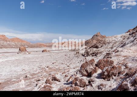 Montagne rocciose nel deserto di Atacama valle de la luna, Ande, Cile. Foto Stock