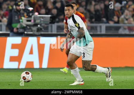 Roma, Lazio. 7 marzo 2024. Igor di Brighton e Hove Albion durante la partita di UEFA Europa League tra Roma e Brighton & Hove Albion allo stadio Olimpico di Roma, Italia, 7 marzo 2024. Credito AllShotLive: SIPA USA/Alamy Live News Foto Stock