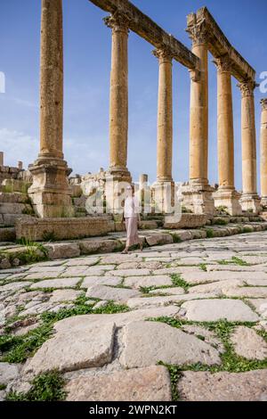 L'antica città romana di Gerasa, Jerash in Giordania, Asia Foto Stock