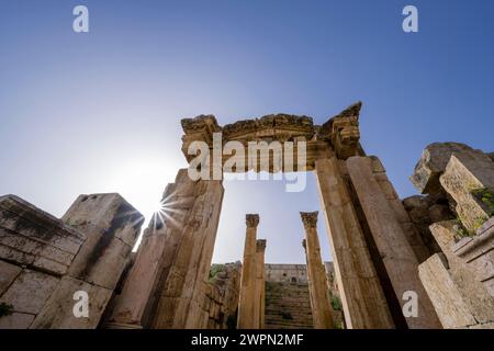 L'antica città romana di Gerasa, Jerash in Giordania, Asia Foto Stock