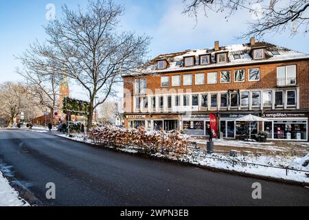 Mercato a Blankenese, Amburgo, impressioni invernali, Germania del Nord, Germania Foto Stock