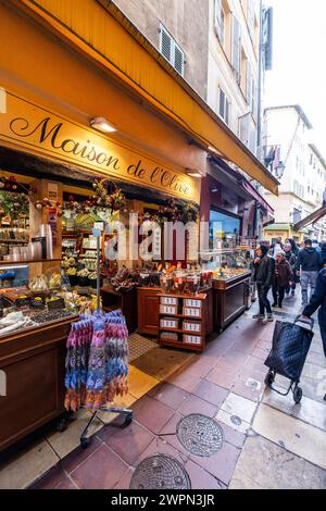 Centro storico di Nizza, Nizza in inverno, Francia meridionale, Costa Azzurra, Francia, Europa Foto Stock