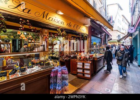 Centro storico di Nizza, Nizza in inverno, Francia meridionale, Costa Azzurra, Francia, Europa Foto Stock