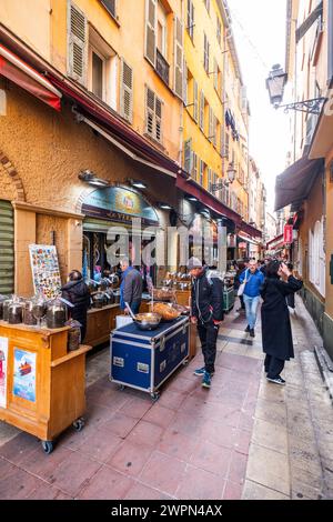 Centro storico di Nizza, Nizza in inverno, Francia meridionale, Costa Azzurra, Francia, Europa Foto Stock