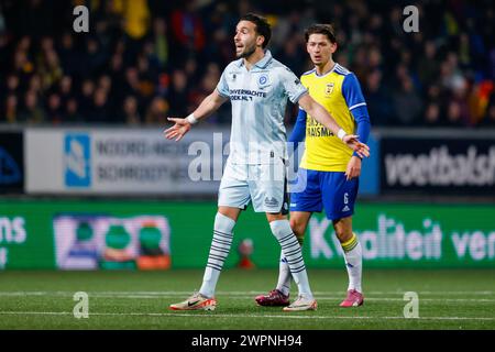 LEEUWARDEN, 08-03-2024, stadio Cambuur, calcio, olandese Keuken Kampioen Divisie, stagione 2023/2024, durante la partita Cambuur - de Graafschap, De Graafschap giocatore Mimoun Mahi crediti: Pro Shots/Alamy Live News Foto Stock