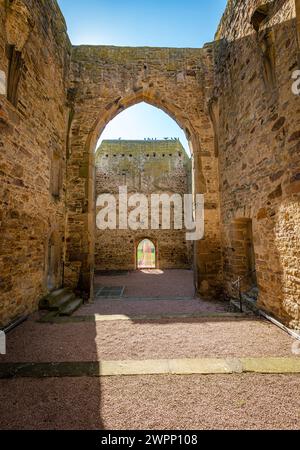 Beller Church tardo gotica vicino a Eckelsheim nel Rheinhessen, punto di riferimento per escursionisti e motociclisti, Renania-Palatinato, Germania Foto Stock