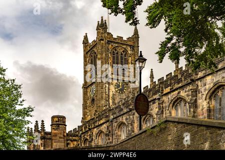 Lancaster Priory o Priory Church of St Mary in Lancaster, Lancashire, Inghilterra, Gran Bretagna, Europa Foto Stock