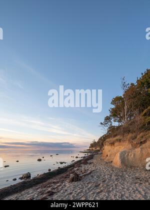 Costa ripida vicino a Timmendorf, isola di Poel nel Mar Baltico, Meclemburgo-Pomerania occidentale, Germania Foto Stock