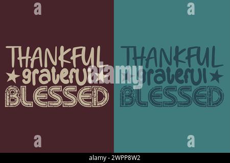 Felicità, felicità, camicia autunnale, vibrazioni autunnali, Hello Pumpkin, T-Shirt per il giorno del Ringraziamento, cute Thankful, Fall T-Shirt, Grateful Shirt, Heart T-Shirt Illustrazione Vettoriale