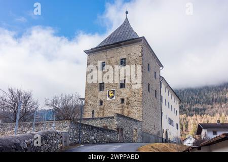 Ried im Oberinntal, Schloss Sigmundsried Castle a Nauders, Tiroler Oberland, Kaunertal, Tirolo, Tirolo, Austria Foto Stock