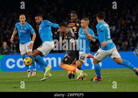 Napoli, Campania, Italia. 8 marzo 2024. Juan Jesus del Napoli durante la partita di calcio SSC Napoli - Torino FC Stadio Maradona l'8 marzo 2024 a Napoli, Italia. (Credit Image: © Ciro De Luca/ZUMA Press Wire) SOLO PER USO EDITORIALE! Non per USO commerciale! Foto Stock