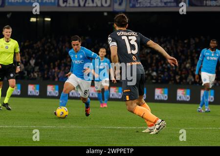 Napoli, Campania, Italia. 8 marzo 2024. Durante la partita di calcio di serie A SSC Napoli - Torino FC Stadio Maradona l'8 marzo 2024 a Napoli, Italia. (Credit Image: © Ciro De Luca/ZUMA Press Wire) SOLO PER USO EDITORIALE! Non per USO commerciale! Foto Stock