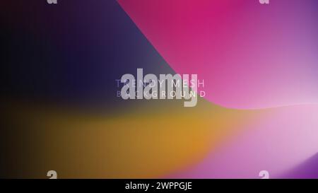 sfondo di tendenza per banner web a mesh astratta. illustrazione del vettore astratto del banner a gradiente olografico morbido per intestazione, landing page e poster Illustrazione Vettoriale