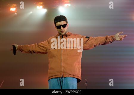 Padova, Italia. 8 marzo 2024. Tour delle gazzelle ALL'INTERNO DI FOREVER! 8 MARZO - ARENA MOSTRA PADOVA FIERE - PADOVA nella foto Gazzelle (pseudonimo di Flavio Bruno Pardini) credito: Agenzia fotografica indipendente/Alamy Live News Foto Stock