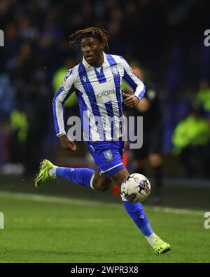 Sheffield, Regno Unito. 8 marzo 2024. Iké Ugbo di Sheffield Wednesday durante il match per lo Sky Bet Championship a Hillsborough, Sheffield. Il credito per immagini dovrebbe essere: Jonathan Moscrop/Sportimage Credit: Sportimage Ltd/Alamy Live News Foto Stock