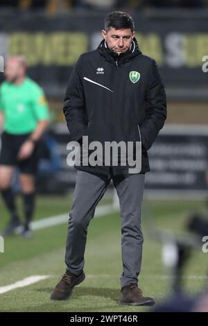 KERKRADE, Paesi Bassi. 8 marzo 2024. Calcio, olandese Keuken Kampioen Divisie, Roda JC - Ado Den Haag, Parkstad Limburg Stadium, stagione 2023/2024, ADO Den Haag coach Darije Kalezic crediti: Pro Shots/Alamy Live News Foto Stock