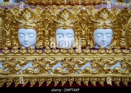 Dettagli al Tempio Wat Phra That Nong Bua nel centro della citta' di Udon Ratchathani e alla Provincia di Ubon Ratchathani in Tailandia. Thailandia, Ubon Ratchathan Foto Stock