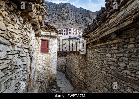 Villaggio storico di Marpha, Jomsom, Nepal Foto Stock