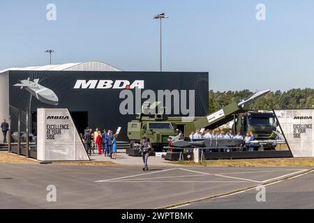 Sistema d'arma Taurus, missile da crociera aria-terra della Bundeswehr, versione KEPD-350 con testata tandem, missili da crociera. ILA Berlin Air Show Foto Stock
